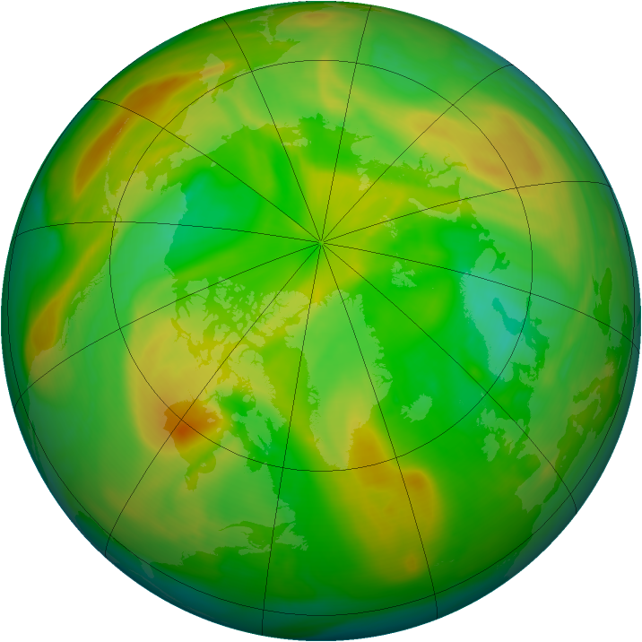 Arctic ozone map for 05 June 2007